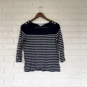 Boden blue stripe tee size 8 UK 12
